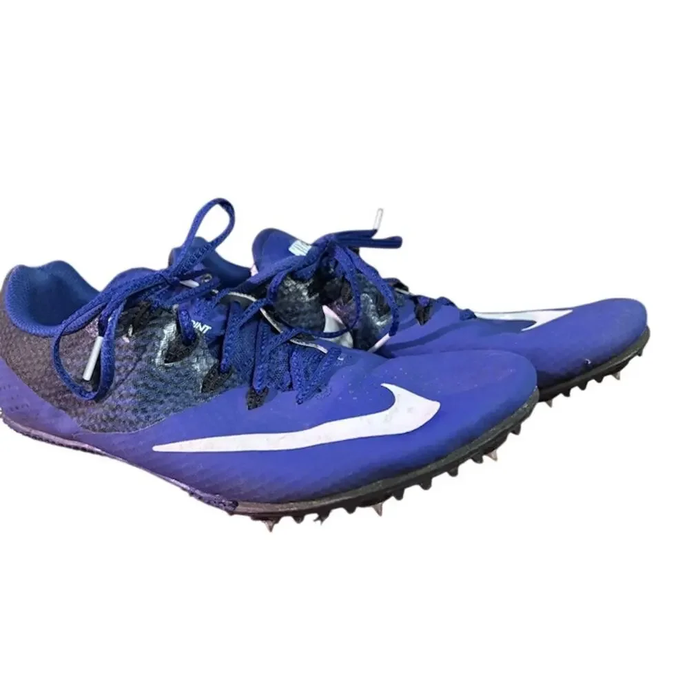 Nike Zoom Rival S 8 Track Spikes Mens 11 Blue White 806554-441 Bag Key Extras